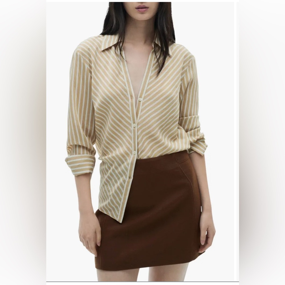 Mango New with tags Wool Blend Miniskirt , Brown y2k summer, and party cute